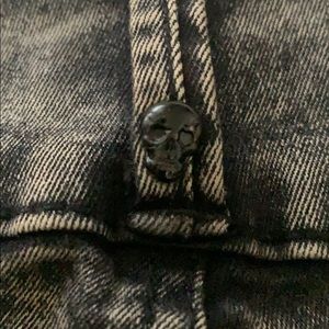 Black acid wash skinny jeans